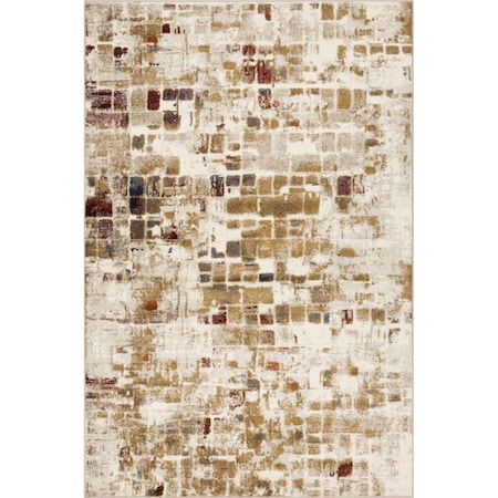 Palacedesigns 3 x 5 ft. Brown & Beige Abstract Tiles Distressed Area Rug - Natural PA3673538